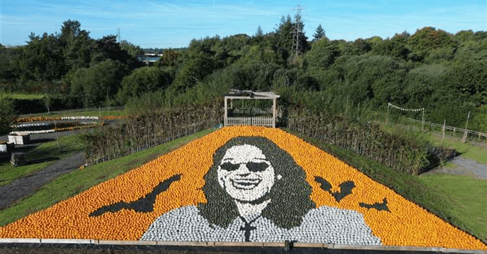 Ozzy Osbourne pumpkin mosaic tribute