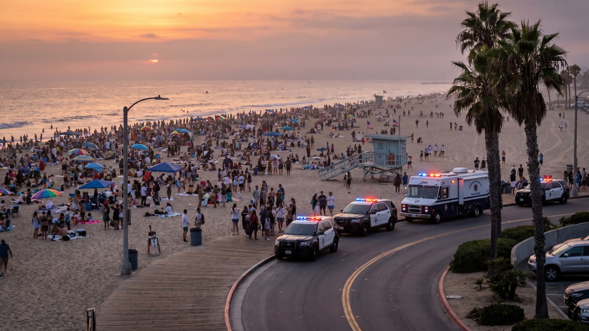 How a Beach Crowd Spiraled Into One of Newport Beach's Wildest Fourth of July Nights editorial feature image
